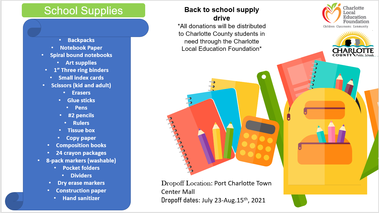 School supply drive for CLEF